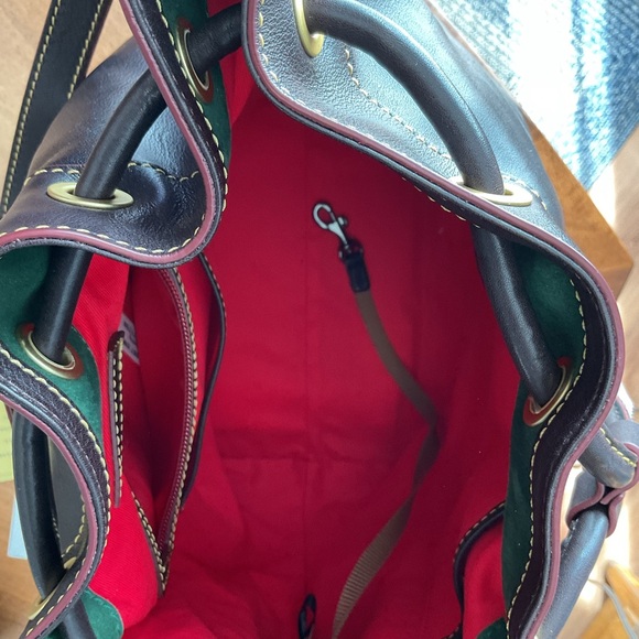 Dooney & Bourke Brown T’Moro Florentine drawstring bucket bag with whipstitch - Picture 10 of 16